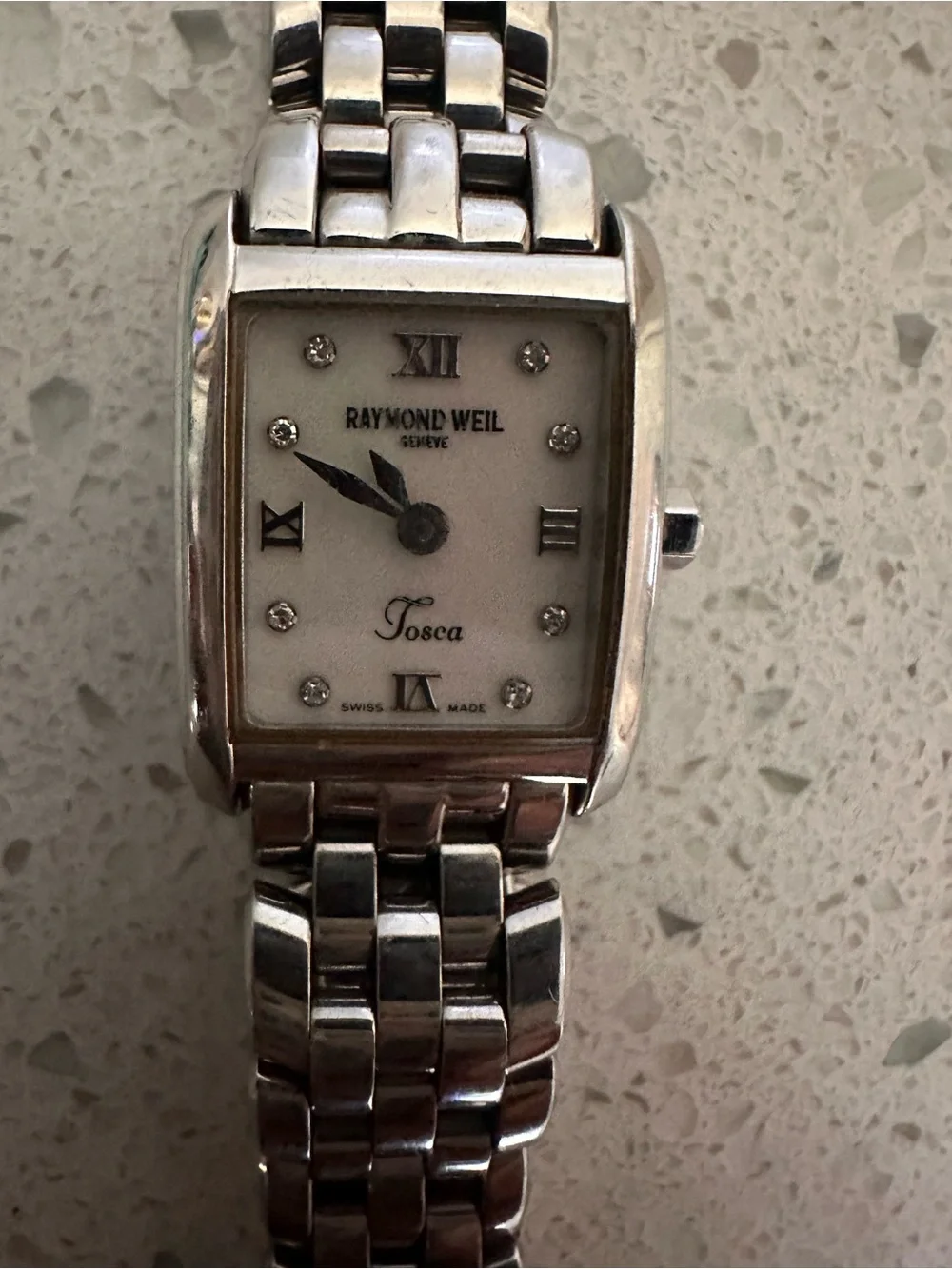 Raymond Weil Tosca 5874 Women’s Swiss Quartz Watch Stainless Steel MOP Dial